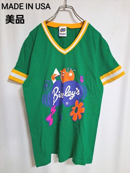 【美品、激レア】古着 バヤリースオレンジ tシャツ 薄手 ロゴプリント 企業物