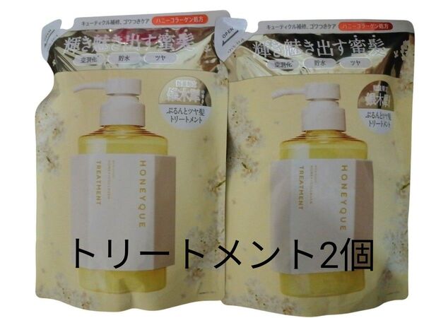 ボトルワークス ハニーク リッチグロス ヘアトリートメント シャイニー (詰め替え/ギンモクセイの香り) 400ml 2個
