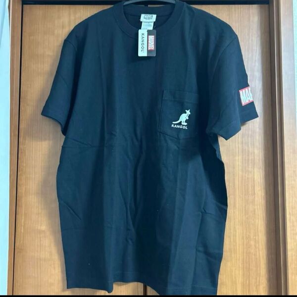 新品 マーベル×カンゴールTシャツ 半袖 無地 ロゴ KANGOL × MARVEL 半袖Tシャツ Mサイズ