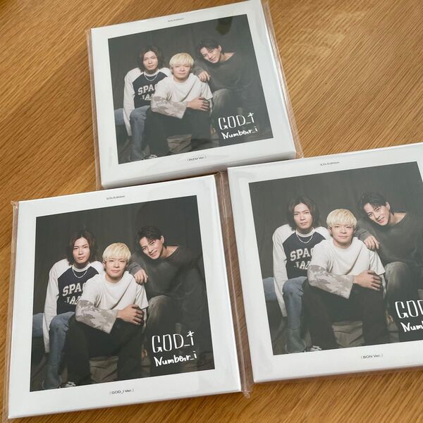 GOD_i【FC限定3枚セット】 BON Ver./INZM Ver./GOD_i Ver. Number_i チャーム付◆