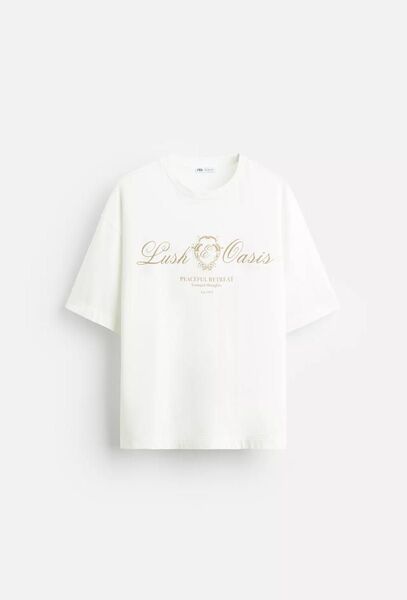 ZARA コントラストパッチTシャツ