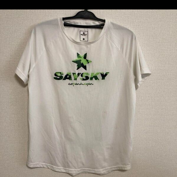 SAYSKY セイスカイ/半袖Tシャツ ランニング ホワイト Sサイズ