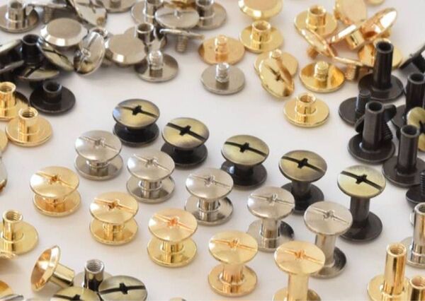 ネジ式カシメハンドメイドアクセサリー素材革小物