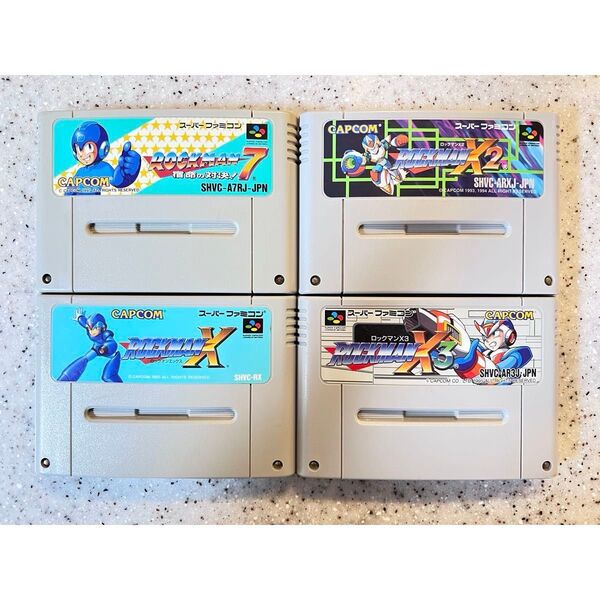 ロックマン7 ロックマンX ロックマンX2 ロックマンX3 スーパーファミコン SFC ゲームソフト まとめ売り
