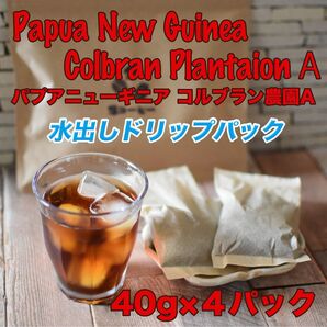 送料無料/パプアニューギニア コルブラン農園AA/水出しコーヒー40g4パック