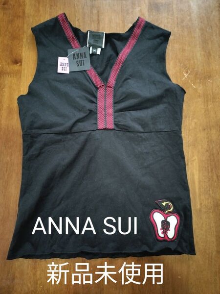 ANNA SUI ノースリーブトップス M 黒 未使用