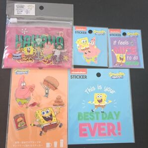 ●未使用●SpongeBob スポンジ・ボブ ステッカー クリップ まとめ売り