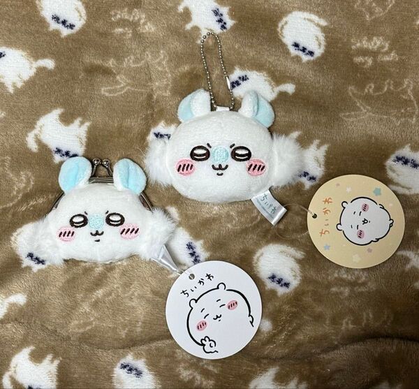 ちいかわ ミニがま口ポーチ&マスコットミラー モモンガ・うさぎ