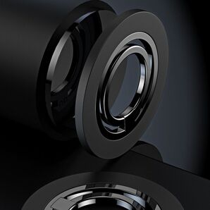 スマホリング ブラック×ブラック リング MagSafe マグネット 磁石