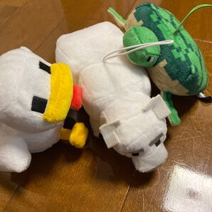 マインクラフト ミニぬいぐるみ3個 カメ、シロクマ、にわとり