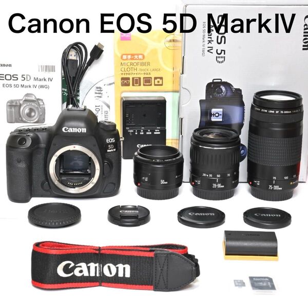Canon EOS 5D Mark IV標準&望遠&単焦点レンズセット