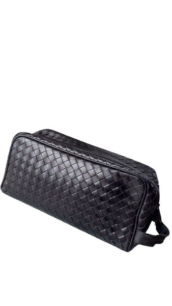 BottegaVeneta ボッテガヴェネタ ブラック イントレチャート セカンドバッグ クラッチバッグ