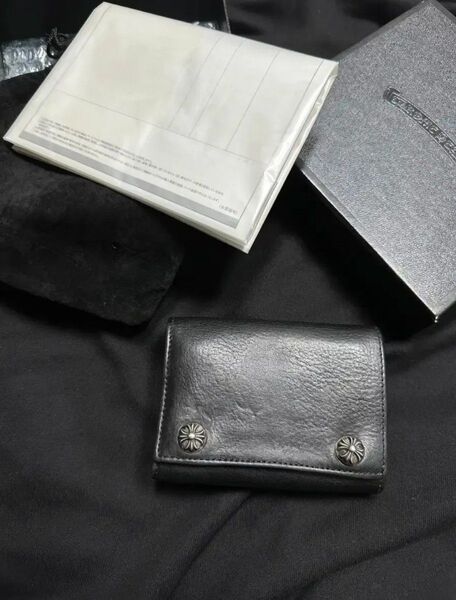 【クロムハーツ正規店購入美品】スリーフォールド ウォレット 財布