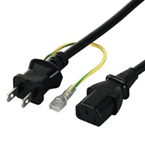 バッファロー BUFFALO 電源ケーブル 3ピンソケット(メス)⇔2ピンプラグ(オス)2m BSACC0620BKA ブラック