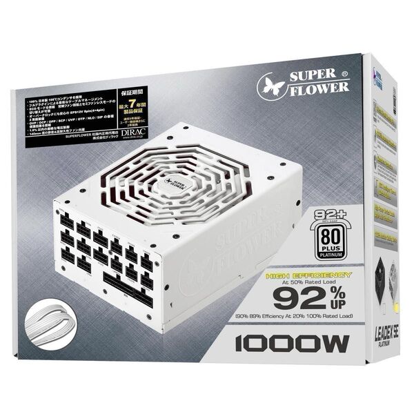 SUPERFLOWER 80PLUS PLATINUM認証 92% ハイエンド 1000W電源 LEADEX SE BLACK