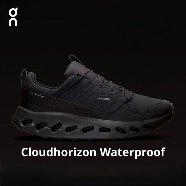 【新色・美品】On Cloudhorizon Waterproof Black | Black 27cm