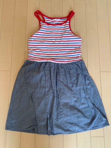 GAP KIDS ボーダー柄ノースリーブワンピース XL