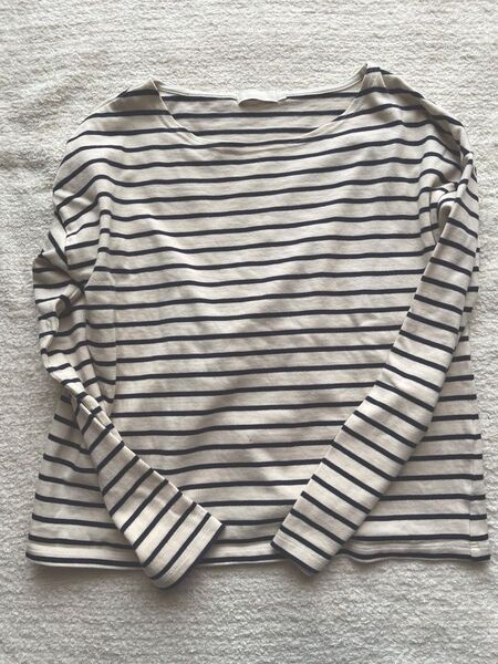 earth music&ecology ボーダー長袖Tシャツ L カットソー ロンT