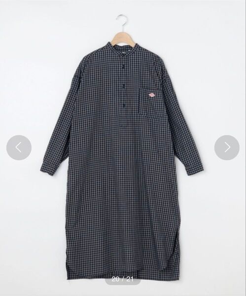 Danton / バンドカラーシャツワンピース / 36サイズ