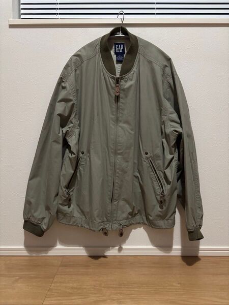 GAP OLD GAP ZIPUP ブルゾン ジャケット80s90s PEN vintage 古着 カーキ