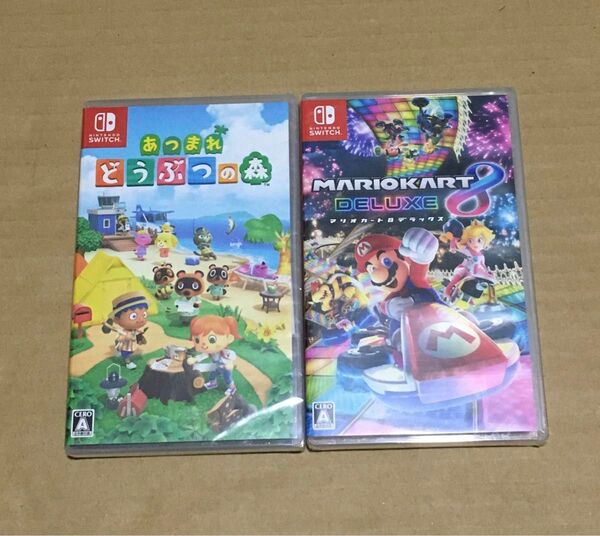 新品未開封シュリンク付き Nintendo Switch あつまれどうぶつの森 マリオカート8