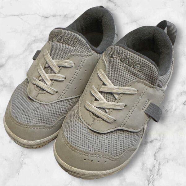 アシックス ASICS グレー スニーカー キッズ子供用 16センチ