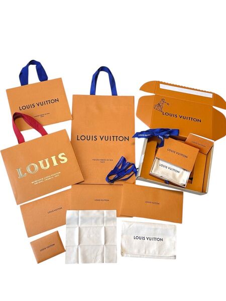 LOUIS VUITTON ショップ袋 空き箱 セット 携帯眼鏡クリーナー 紙袋 ボックス ヴィトン ルイヴィトン