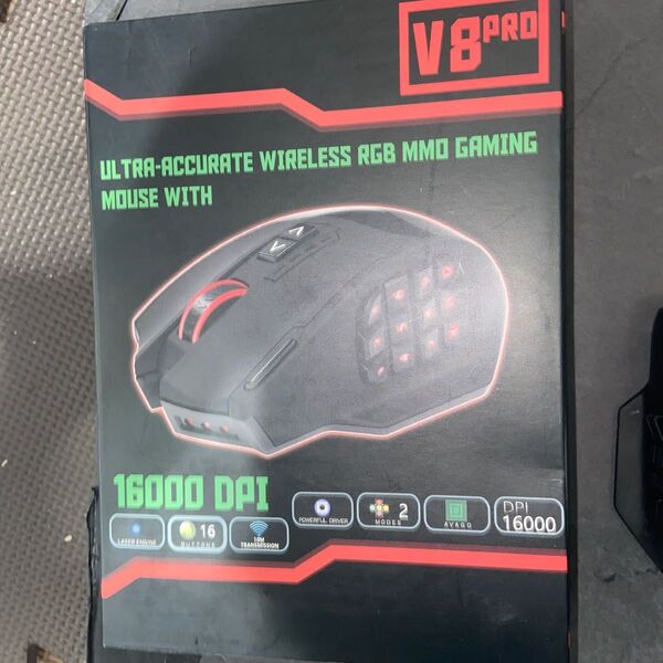 V8pro ゲーミングマウス ワイヤレス 16000DPI