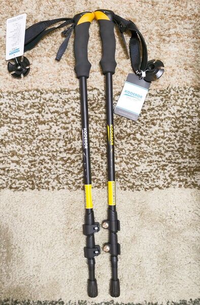 トレッキングポール ウォーキング ストック 軽量 伸縮 トレッキングポール 登山 I型グリップ トレッキングステッキ 杖 ステッキ