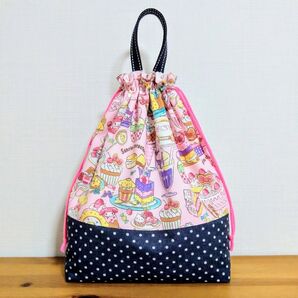 ハンドメイド サンリオ キャラクターズ生地 お着替え袋 トートバッグ