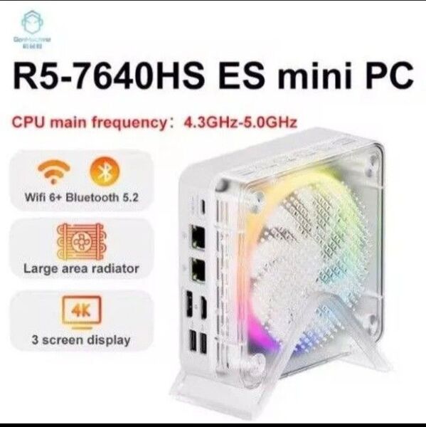 ミニPC Ryzen5 7640hs Radeon 780m SSD1TB Windows11 home