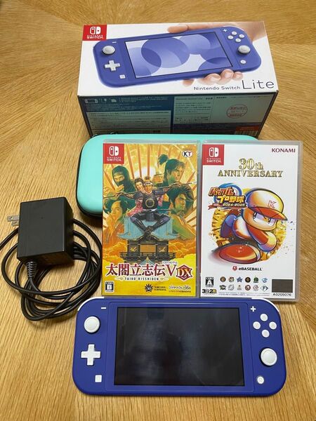 Nintendo Switch Lite ブルー 本体収納ケースµSDカード32GB&ゲームソフト2種のおまけ付き