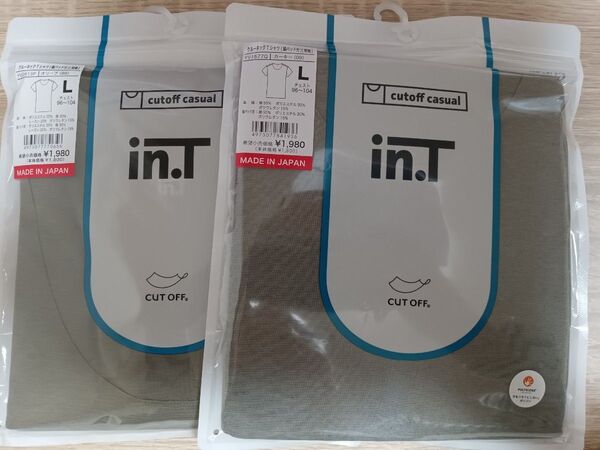 グンゼ インナーシャツ YG Tシャツ専用 in.T CUT OFFシリーズ メンズ L カーキー1とオリーブ1