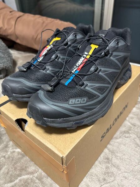 美品新ロゴモデルSALOMONサロモンXT-6トリプルブラック27.5cmトリプルブラック黒
