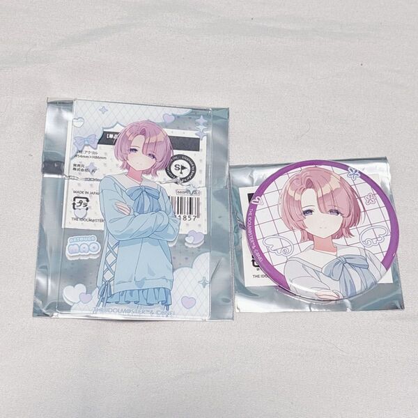 学園アイドルマスター 学マス アニメバコ 有村麻央 缶バッジ アクリルカード