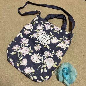 【新品未使用】snidel トートバッグ 花柄 ネイビー 2Way