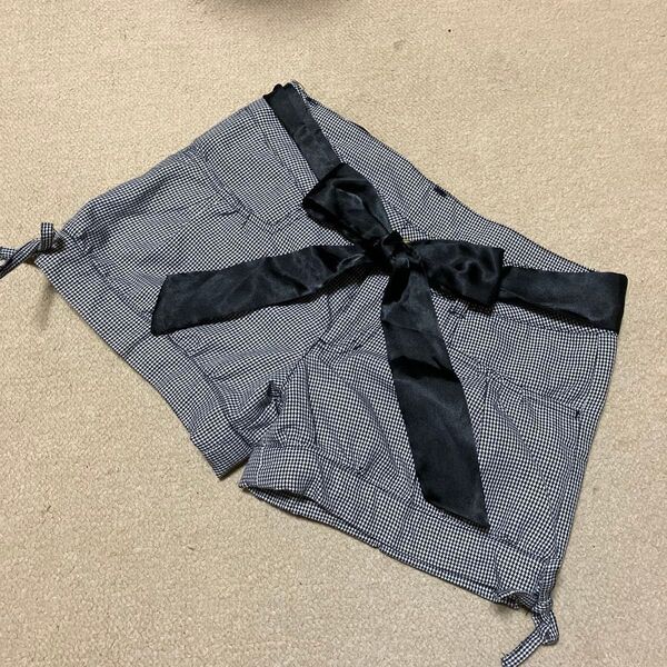 千鳥格子柄ショートパンツ 白黒 サイズ61