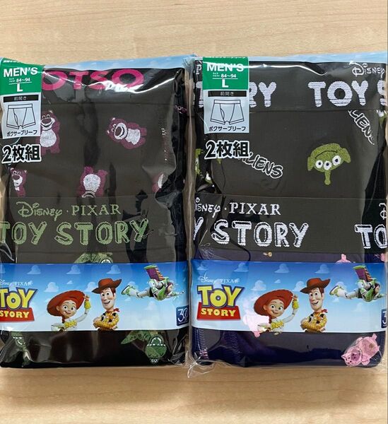 トイストーリー ボクサーブリーフ Lサイズ メンズ 4枚組 前開き ディズニー 送料込み