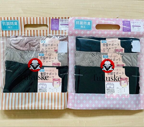 福助 骨盤サポートショーツ LLサイズ 6枚組 スタンダード 抗菌防臭 レディース レース 送料込み