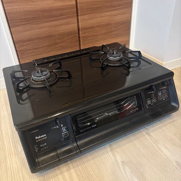 高機能ガステーブル Paloma IC-365WA-R 水無し両面焼きグリル