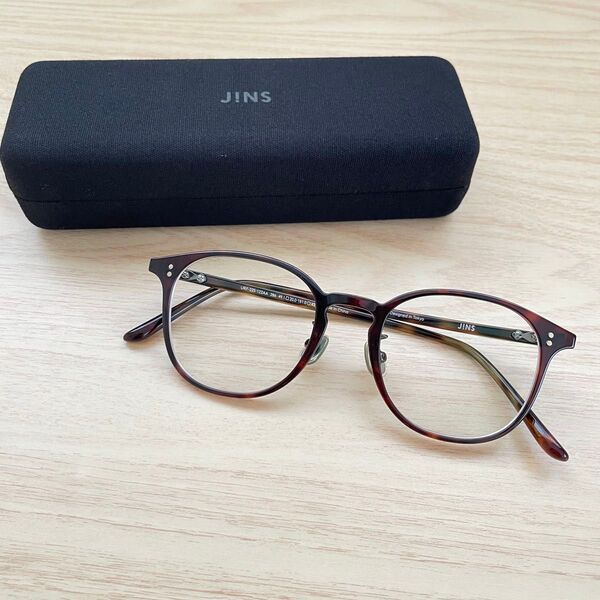 JINS 1980's URF-22S-122 ブラウンデミ 度入り