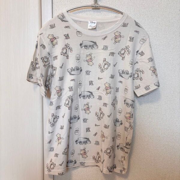 Tシャツ Disney ディズニー くまのプーさん トップス 総柄 半袖