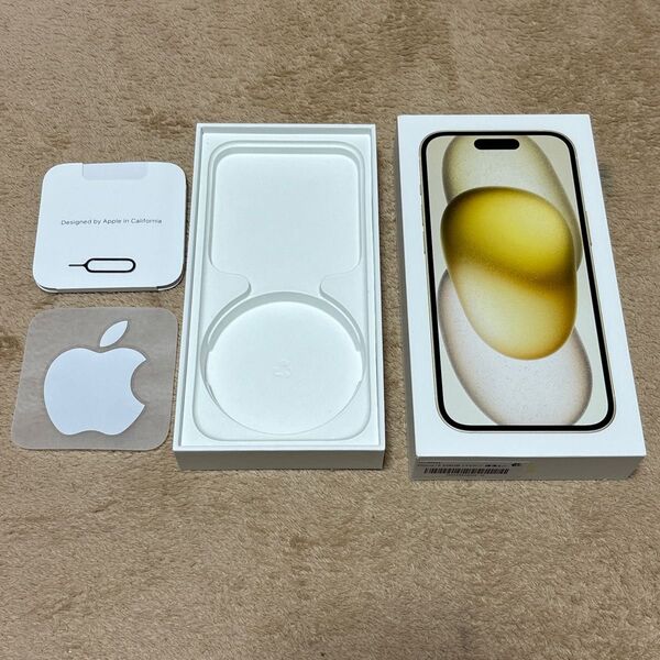 空箱 iPhone15 イエロー 256 GB docomo Apple