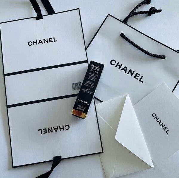 CHANEL シャネル ルージュココボーム 762 ラズベリー キス ギフトボックス ショッパー