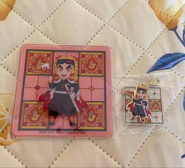 ユニバーサルスタジオジャパン ユニバ USJ 鬼滅の刃アクリルコースター アクリルチャーム煉獄杏寿郎