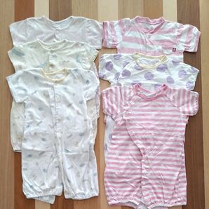 ベビー服 ロンパース 2WAYオール まとめ売り 50-60サイズ 6着セット