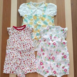 夏用 ベビー服 ロンパース 3着セット