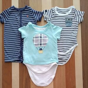 ベビー服3枚セット ロンパース 70サイズ 男の子 夏服