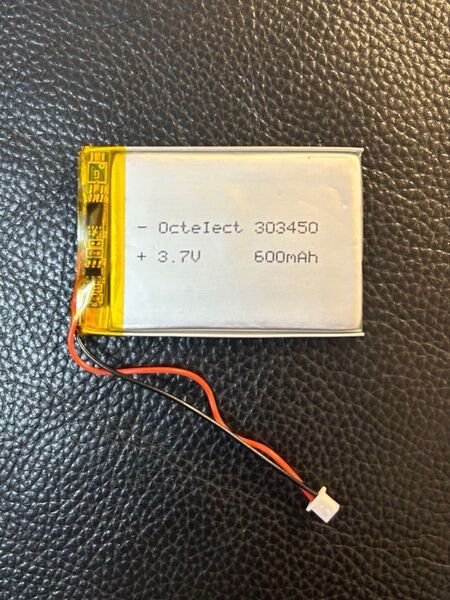 Octelect製 リチウムポリマーバッテリー リポバッテリー 3.7V 600mAh 303450