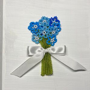 枯れない花 ミニブーケ ハンドメイド ネモフィラ風